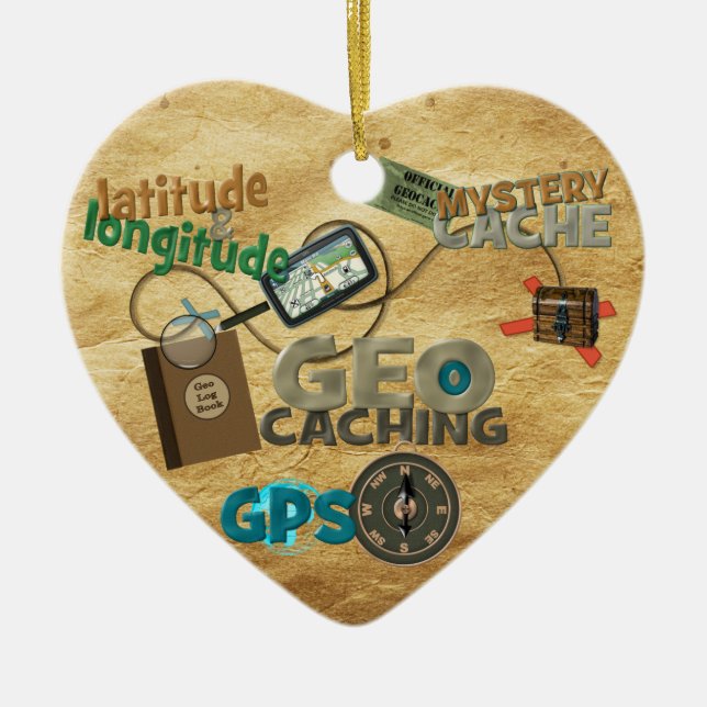 Geocache Fever - Customize Ceramic Ornament (Front)
