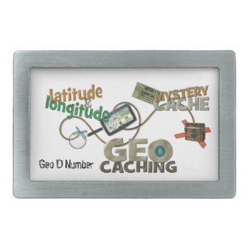 Geocache Fever - Customize Rectangular Belt Buckle by Spice at Zazzle