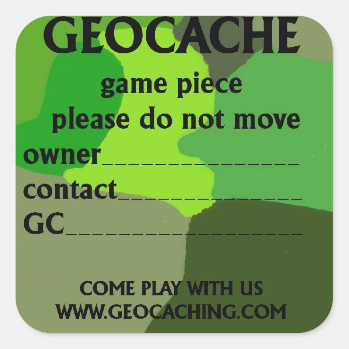 Geocache ID sticker