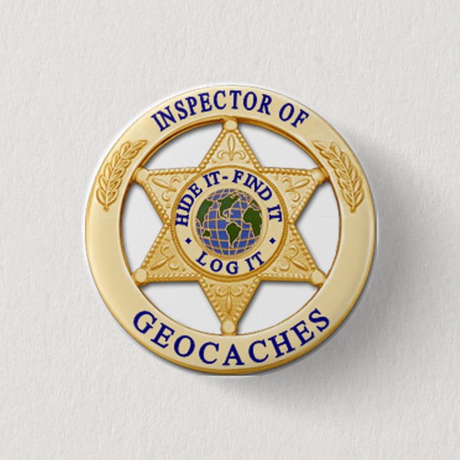 Geocache Inspector -Hide, Find,Log Badge Button (Front)