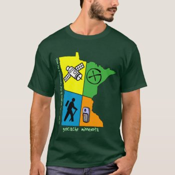 Geocache Minnesota 4-colors Shirt by wildfoto at Zazzle