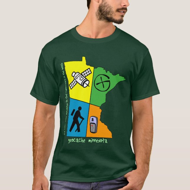 Geocache Minnesota 4-Colors Shirt (Front)