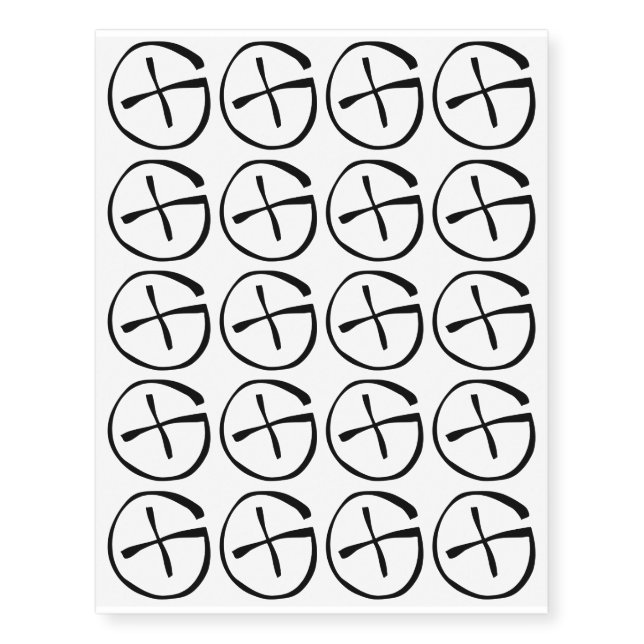 Geocache Temporary Tattoos (Front)