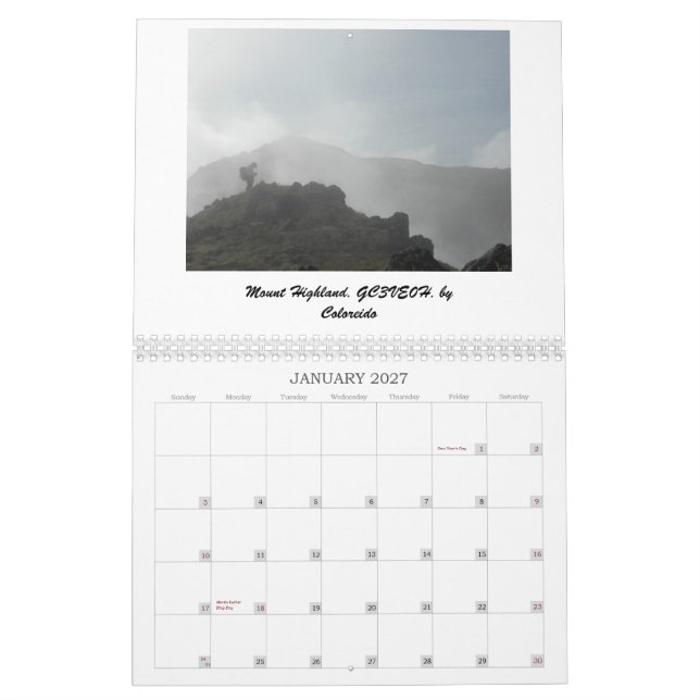 GeocacheAlaska 2013 Monthly Calendar (Jan 2027)