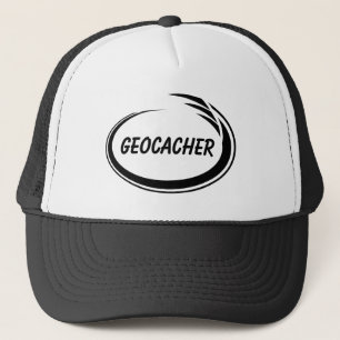 Geocacher Black Splash Trucker Hat