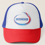 Geocacher Blue Splash Trucker Hat