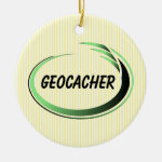 Geocacher Green Splash Ceramic Ornament