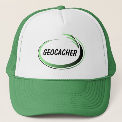 Geocacher Green Splash Trucker Hat