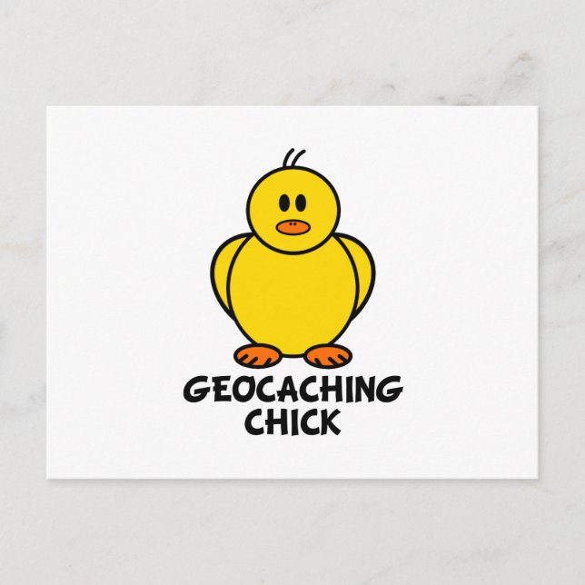 Geocaching Chick Postcard (Front)