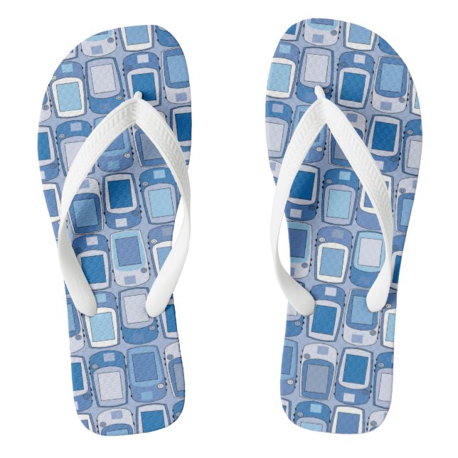  Geocaching GPS Navigation Units Flip Flops (Footbed)