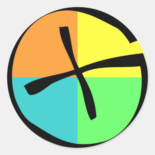 Geocaching Logo Classic Round Sticker (Front)