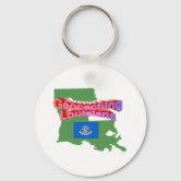 La. Bayou State Alligator Metal Key chain w/rhinestone 13203 - Louisiana  Gifts and Gallery, Inc.