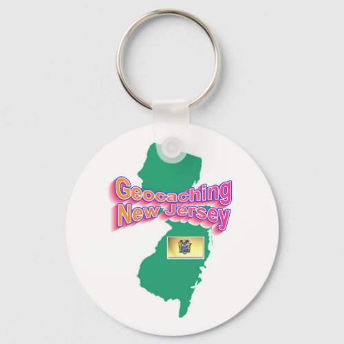 Geocaching New Jersey Keychain