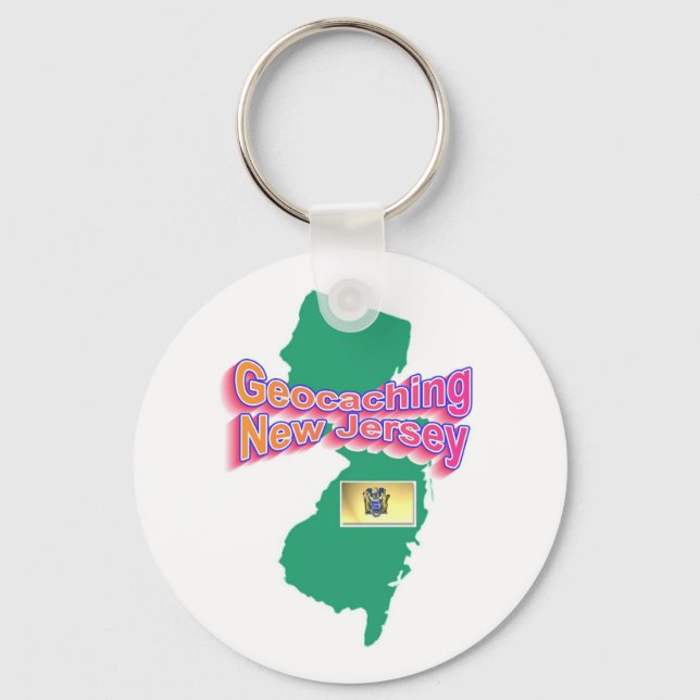 Geocaching New Jersey Keychain (Front)