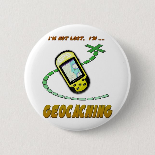 Geocaching Pinback Button (Front)