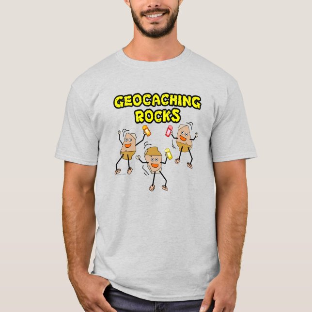 Geocaching Rocks T-Shirt (Front)