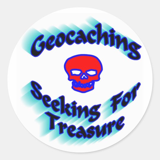 Geocaching Seeking For Treasure Classic Round Sticker