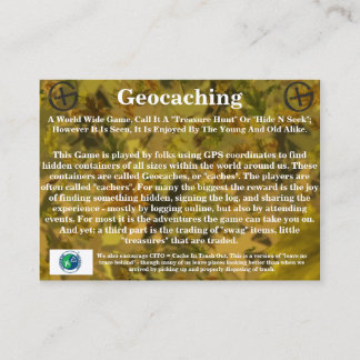 Geocaching Stash Cards