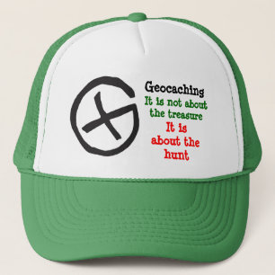 Geocaching symbol trucker hat