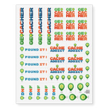 Geocaching Temporary Tattoos