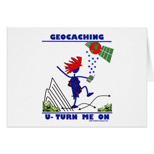 Geocaching U Turn Me On Cards (Front Horizontal)