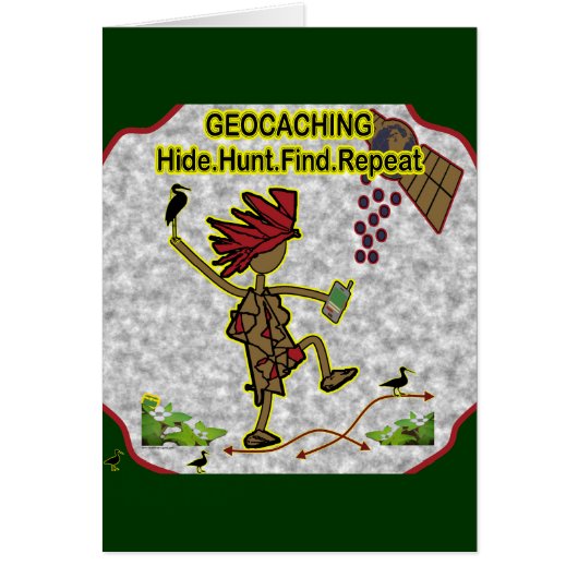 Geocachnig Hide Hunt Find Cards (Front)