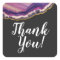 Geode Agate Slice Gemstone Purple Thank You