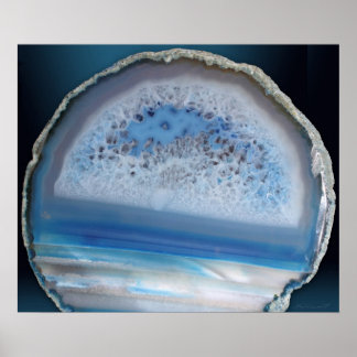Geode Blue 2 Art Print -24x20 -other sizes also