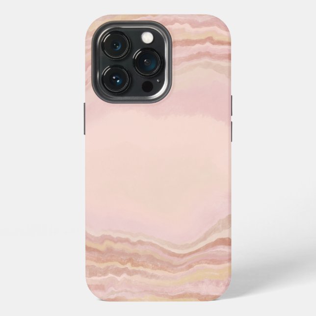 Geode Blush Pink Marble stone Iphone Case (Back)