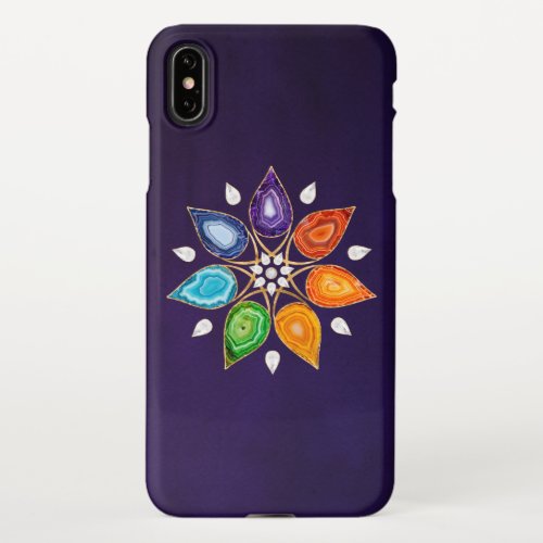 Geode Chakras Mandala _ Lotus Petals iPhone XS Max Case