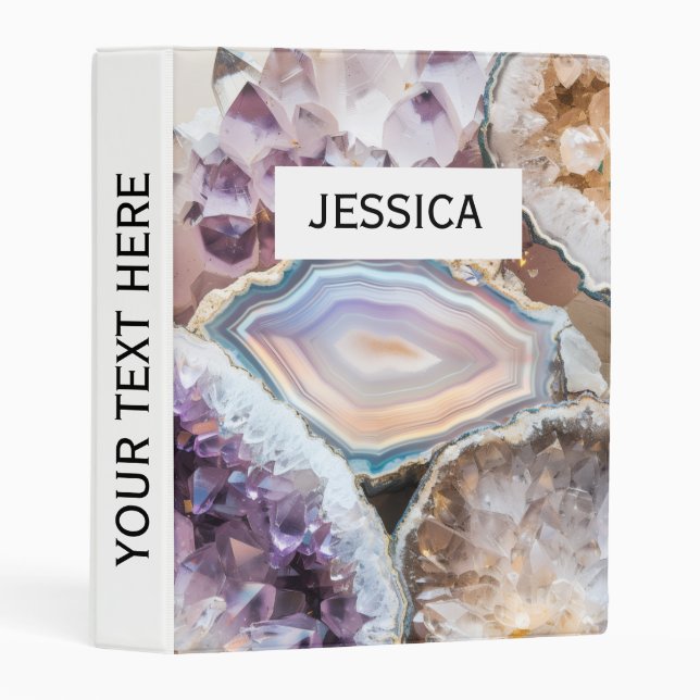 Geode Crystal | Wedding Photo Mini Binder (Front/Spine)