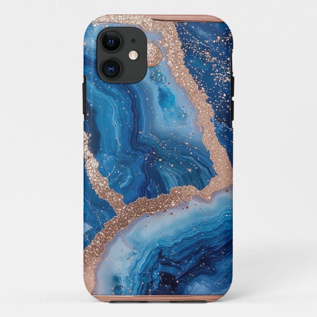 Geode Design With Rose Gold Accents Case-Mate iPhone Case (Back)