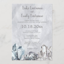 Geode & Gemstones in Grey Watercolour Wedding