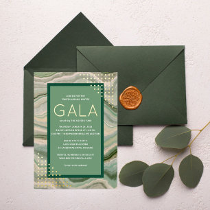 Geode Pattern Gala Event Foil Invitation