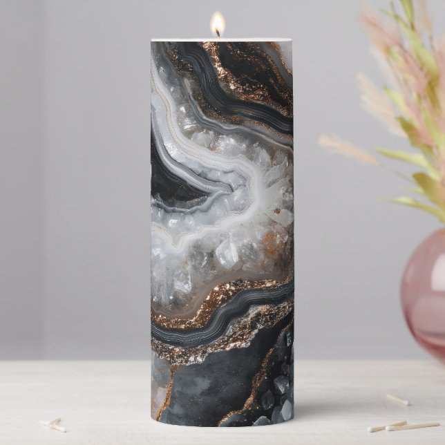 Geode Pillar Candle (In Situ)