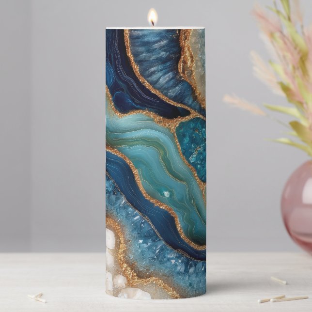 Geode Pillar Candle (In Situ)
