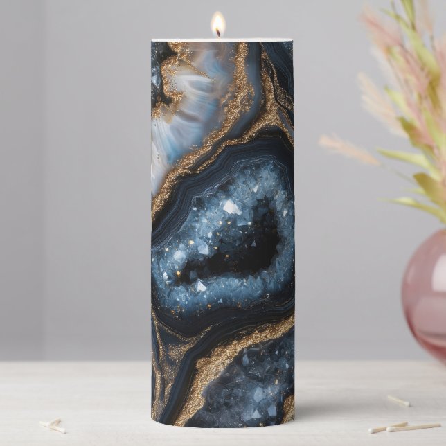 Geode Pillar Candle (In Situ)