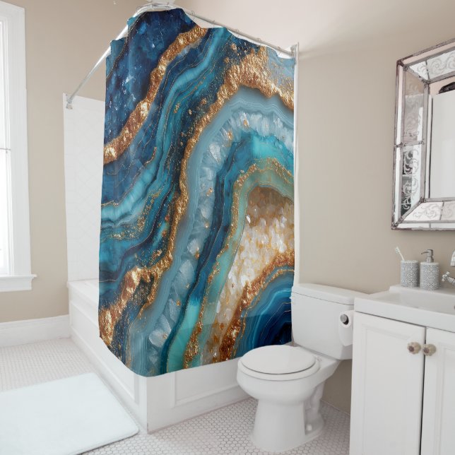 Geode Shower Curtain (In Situ)