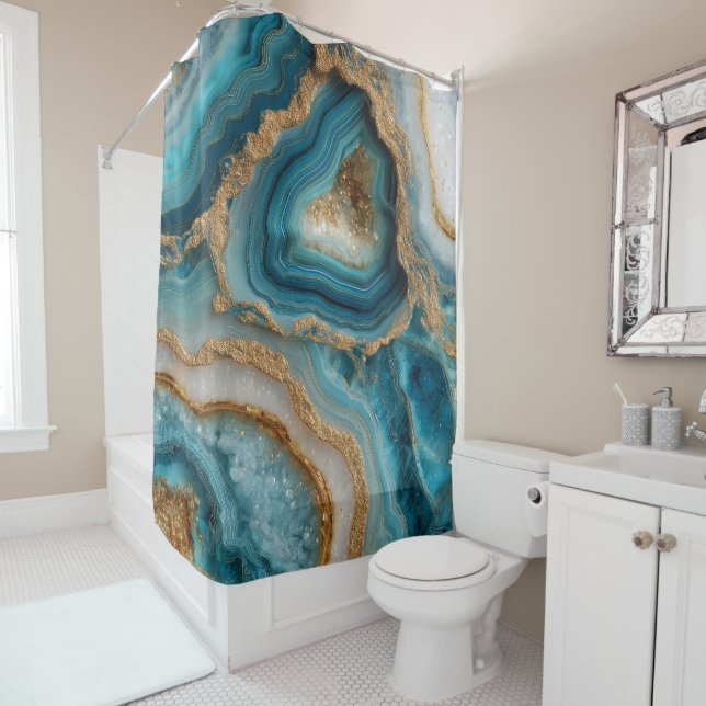 Geode Shower Curtain (In Situ)