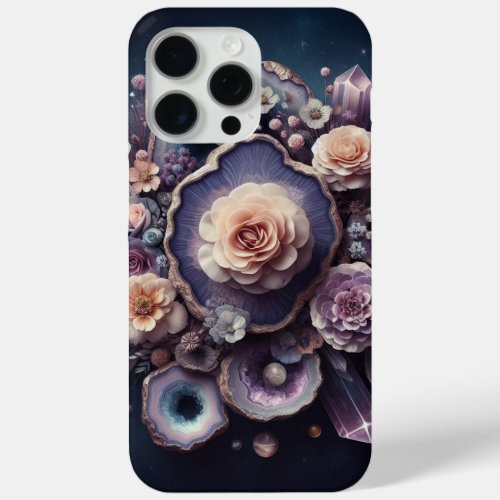 Geodes Flowers iPhone 15 Pro Max Case