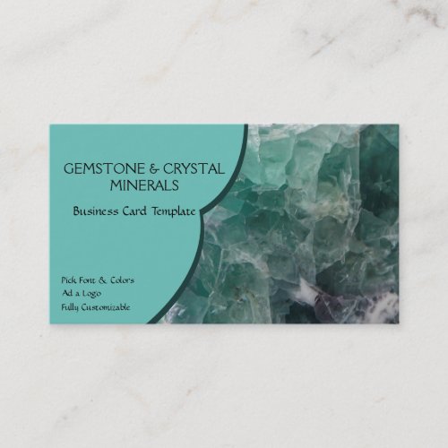 Geodes Fluoride  Quartz Crystals Business Card