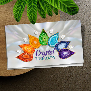 Geodes Lotus Chakra Petals Business Card