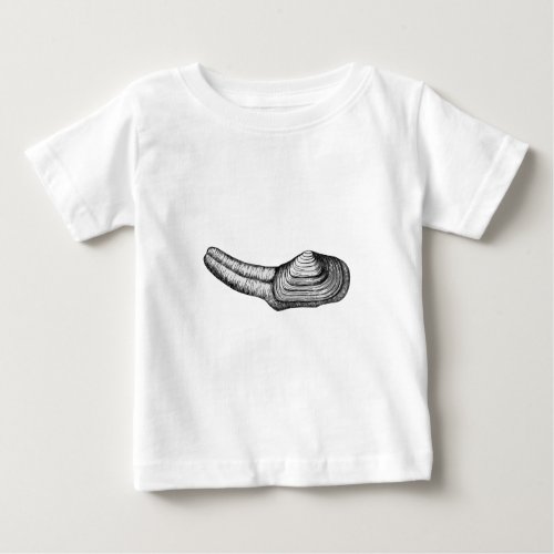 Geoduck Clam black and white illustration Baby T_Shirt