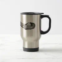 Fish Large Bass Fishing Design Stainless Steel Travel Mug 14 Oz With Handle  Personalized With Your Text Dual Insulated Travel Mug 