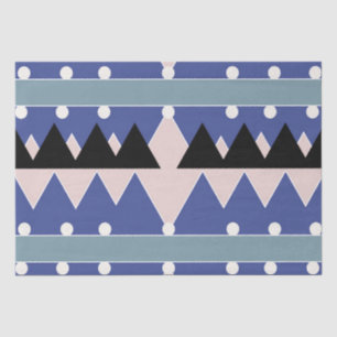 Geoemetric Blue Pink Black Teal Pattern Tissue Paper