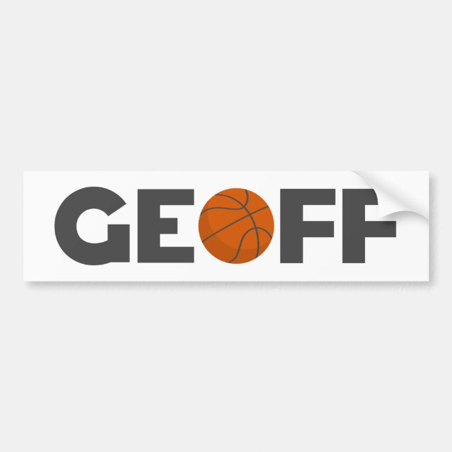 Geoff Basketball Bumper Sticker (Front)