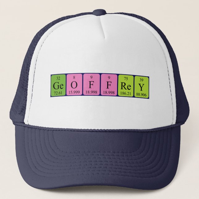 Geoffrey periodic table name hat (Front)
