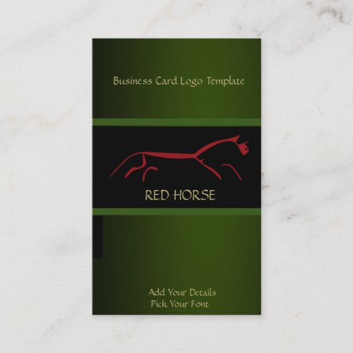 Geoglyph Green Uffington Red Horse Business Card