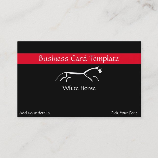 Geoglyph Uffington White Horse Business Card (Front)