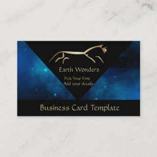 Geoglyph Uffington White Horse Gold Business Card